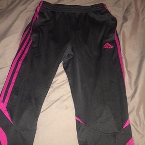 Adidas joggers that zip on side